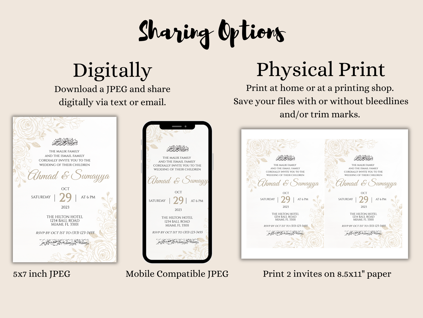 islamic marriage cards