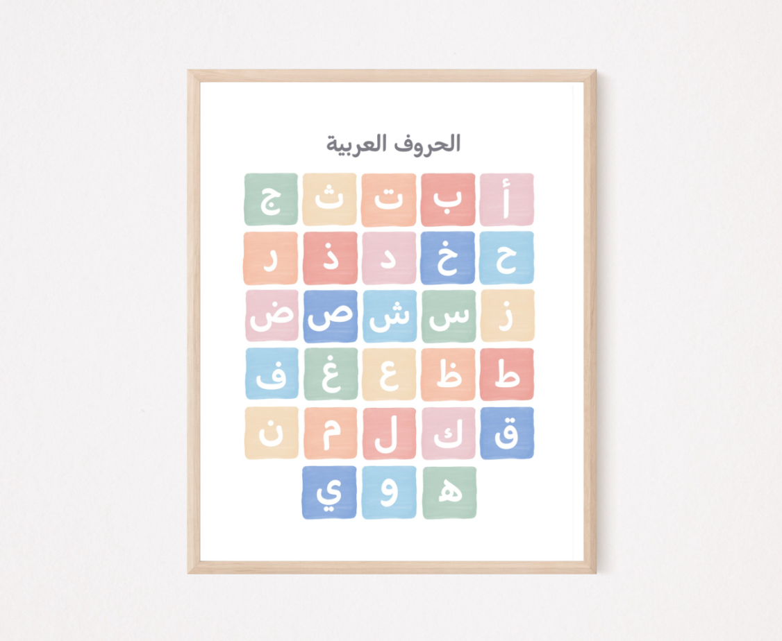 arabic alphabet chart printable pdf
