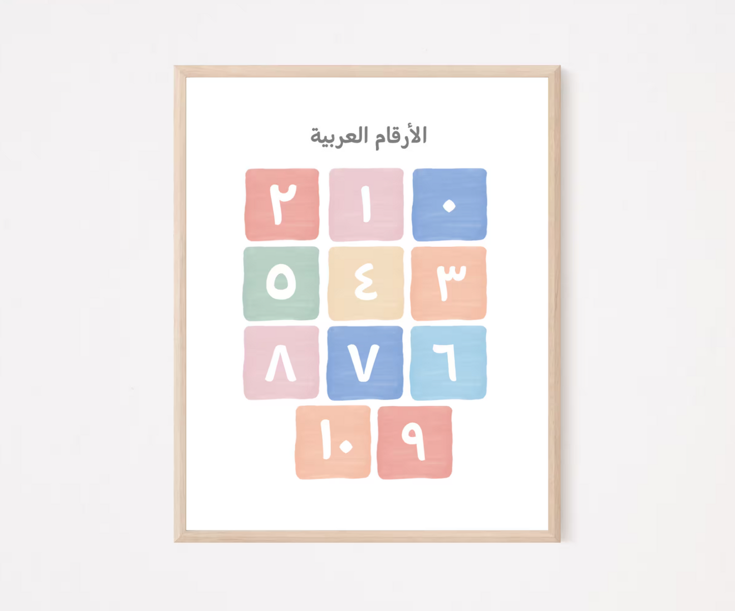 arabic numbers chart