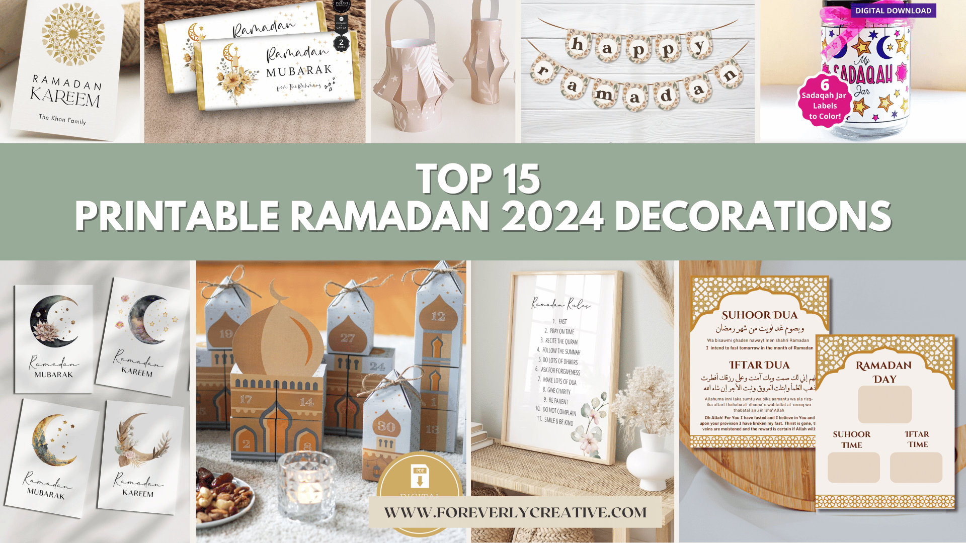 Top 15 Printable Ramadan 2024 Decorations