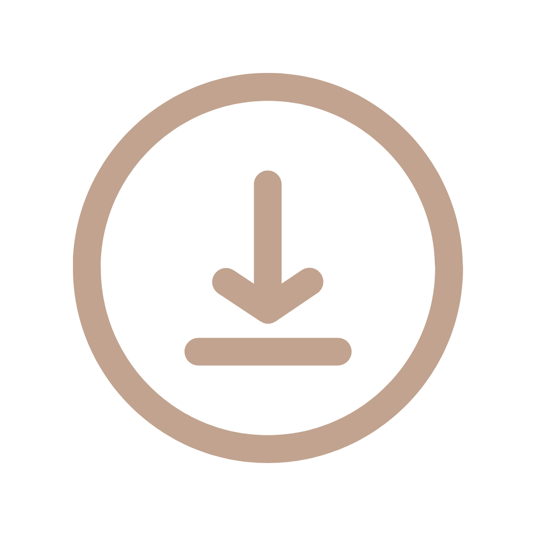 The “download” symbol in dark beige.