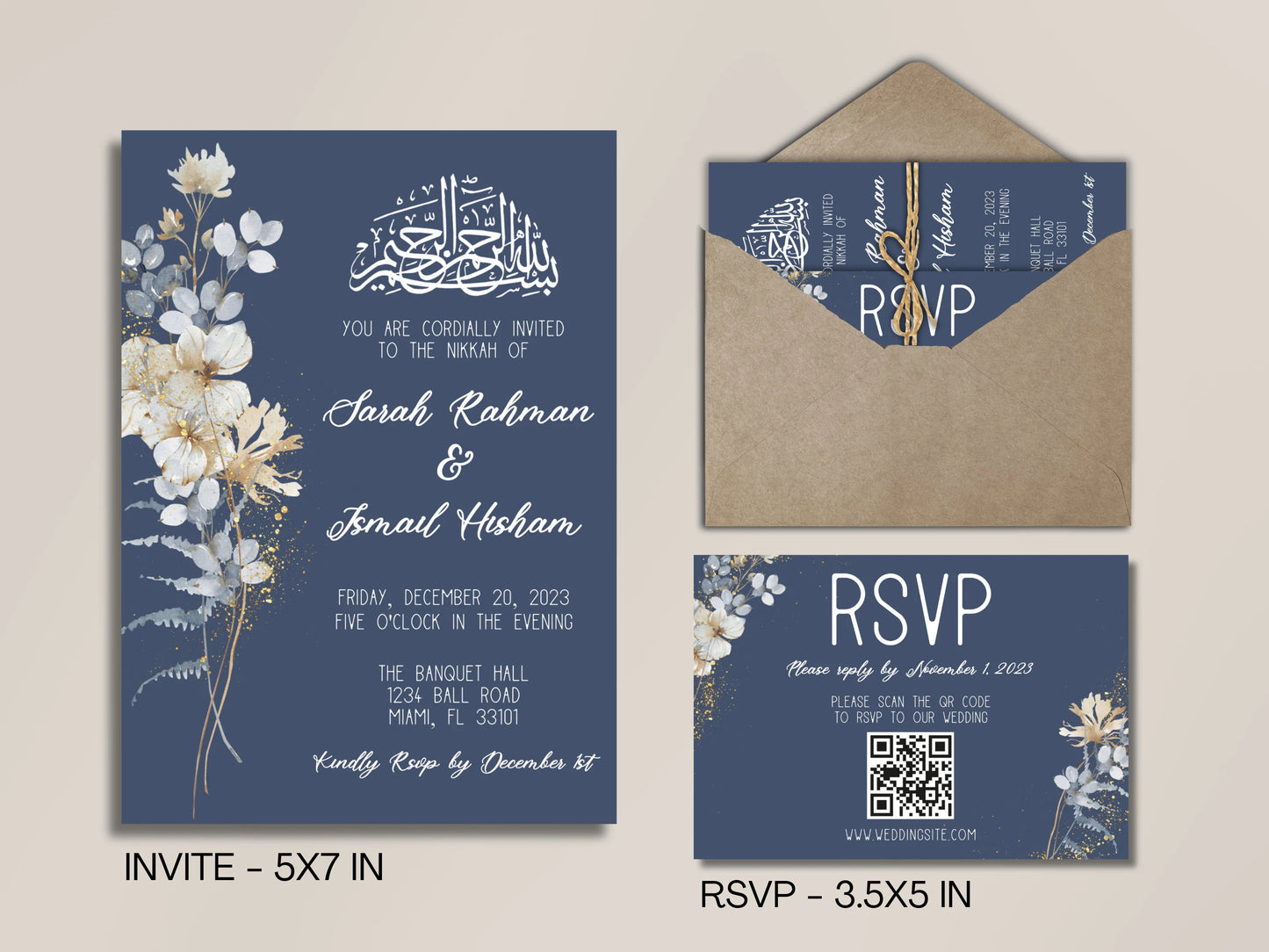 nikah invitation cards template